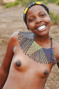 Naked girls from african tribe, topless
