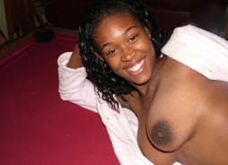 Amateur young black titts of real