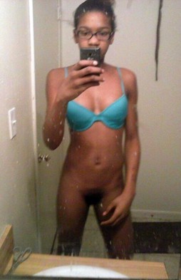 Naked black teen selfies. Young ebony..