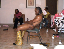 Naked black mom having fun and calling..